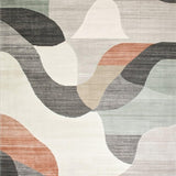 Artistic Beige Grey Multi with Abstract Design(Gray)