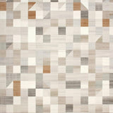 Modern Patchwork with Abstract Geometric Shapes(Beige)
