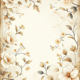 Serene Garden Floral Area Artistic Home Decor(Beige)