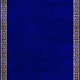 Elegant Gold Greek Key Motif(Blue)