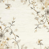 Refined Isabella Cream Beige Abstract Floral Area(Beige)