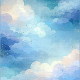 Charming Whimsical Cloud Motif(Blue)