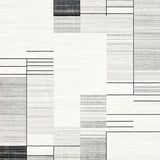 Modern Abstract Grey and White Fusion(Gray)