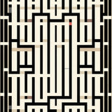 Modern Lattice Black & Beige Woven(Beige)