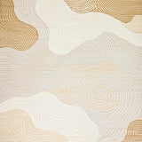 Modern Boho Area with Artistic Swirls and Neutral Palette(Beige)