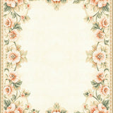 Refined Beige Area with Graceful Floral Artistry(Beige)