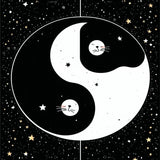 Charming Cat Inspired Yin Yang Design(Black)