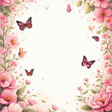 Whimsical Floral Butterfly Aesthetic(Pink)