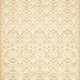 Modern Beige Trellis Diamond Patterned(Beige)
