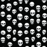 Funny Skull Halloween Runner Black and White Accent Area(Black)