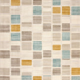 Modern Geometric Patchwork with Colorful Squares Beige Accents(Beige)