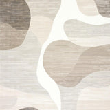 Modern Abstract Swirls Area for Contemporary Home Decor(Beige)