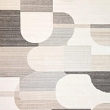 Modern Area Featuring Bold Lines and Geometric Shapes in Beige Grey(Beige)
