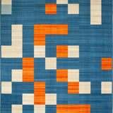 Abstract Multicolor Patterned Elegance(Blue)