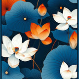 Tropical Floral Oasis Motif(Blue)
