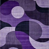 Modern Abstract Plush Surface Finish(Purple)