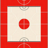 Vibrant Colorful Athletic Motif(Red)