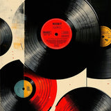 Music Theme Black Round Accent(Red)