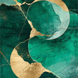Rich Green Abstract Lattice Style(Green)
