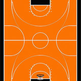 Chic Round Basketball Graphic Display(Orange)