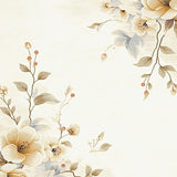 Artistic Floral Beige and Ivory Tones Modern Design(Beige)