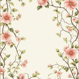 Lush Greenery Abstract Print(Pink)