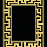 Chic Black Gold Geometric Flair(Black)