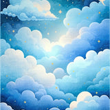 Fun Abstract Fluffy Element Arrangement(Blue)
