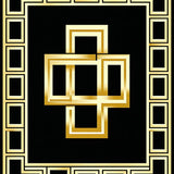 Chic Monochrome Greek Key Motif(Black)