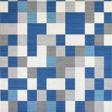 Mid Century Modern Hall Runner(Blue)