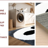 Ultra Soft Area Rug, Non Slip, Stain Resistant, Washable Area Rugs for Living Room, Bedroom, Yin Yang Doormat Rug(Black) - ODIKA