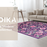 Sophisticated Vintage Leaf Print(Purple)