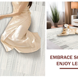 Artful Greyish White Layered Design(Ivory)