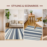 Artful Modern Tiled Stripe Arrangement(Blue)