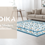 Whimsical Round Flower Design(Blue)