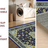 Chic Distressed Floral Motif(Blue)