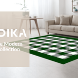 Artful Green and White Tartan Style(Black)