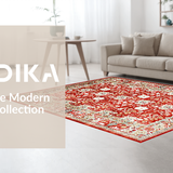 Vibrant Khaki Tiled(Red)