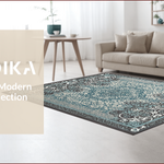 Ultra Soft Area Rug, Non Slip, Stain Resistant, Washable Area Rugs for Living Room, Bedroom, Made in USA(Gray) - ODIKA