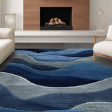 Modern Fluid Wave Artistry Concept(Blue)