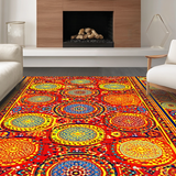 Eclectic Shaggy Geometric Style(Red)
