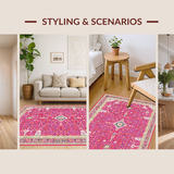 Contemporary Floral Motif with Gold(Red)