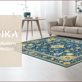 Rustic Coastal Blue Tiled Motif(Blue)