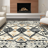 Abstract Rustic Tiled Design(Black)