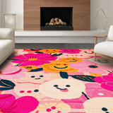 Bright Eclectic Smiley Motif(Pink)