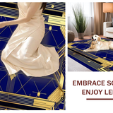 Luxurious Linear Diamond Design(Blue)