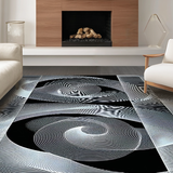 Abstract Hypnotic Patterned Entrance Mat(Gray)