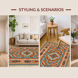 Lively Tribal Tiled Decoration(Red)