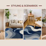 Artful Dynamic Swirl Composition(Blue)