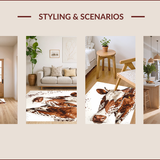 Western Cow Print for Rustic Decor(Brown)